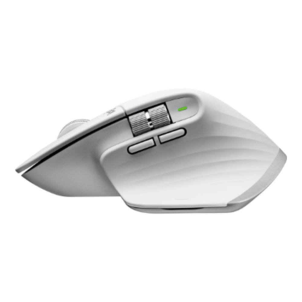 Logitech Mouse , MX MASTER 3S , Wireless , Bluetooth, 2.4GHz , Pale Gray