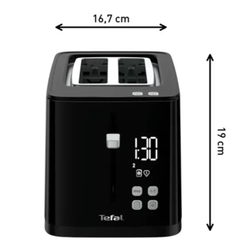 TEFAL Toaster , TT6408 , Power 850 W , Number of slots 2 , Housing material Plastic , Black