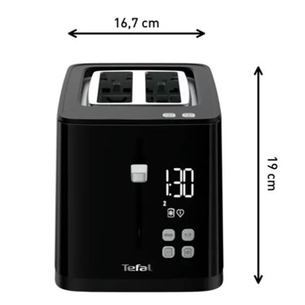 TEFAL Toaster , TT6408 , Power 850 W , Number of slots 2 , Housing material Plastic , Black