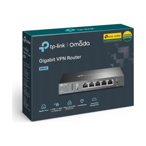 TP-LINK , SafeStream Multi-WAN VPN Router , TL-ER605 , 802.1q , 10/100/1000 Mbit/s , Mesh Support No , MU-MiMO No , No mobile broadband