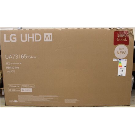 SALE OUT. LG 65UA73003LA , 65 , Smart TV , webOS 25 , UHD , DAMAGED PACKAGING,SCRATCHED FRAME