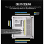 Corsair Dual Chamber PC Case , 6500X , White/Bamboo wood , Mid Tower , Power supply included No