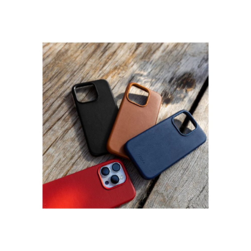 Fixed MagLeather , Back cover , Apple , iPhone 16 , Leather , Red
