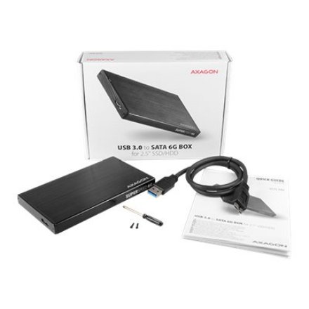 AXAGON , A compact aluminum USB 3.2 Gen 1 - SATA 6G external box designed for 2.5 SSD/HDD , EE25-XA6