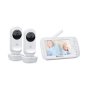 Motorola , Video Baby Monitor - Two camera pack , VM35-2 5.0 , 5.0 diagonal color screen; 5 x preloaded lullabies; Two-way talk; Room temperature monitoring; Infrared night vision; LED sound level indicator; 2.4GHz FHSS wireless technology for in-home vie