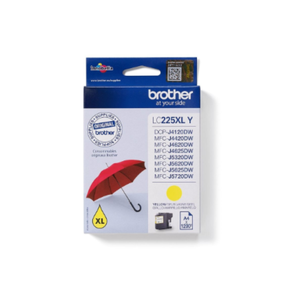 Brother LC225XLY , Ink Cartridge , Yellow