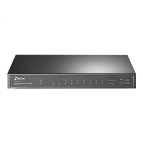 TP-LINK , Switch , TL-SG1210P , Unmanaged , Desktop , Gigabit Ethernet (copper) ports quantity 1 , SFP ports quantity 1 , PoE+ ports quantity 8