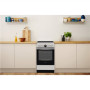 INDESIT , Cooker , IS5V8CHX/E , Hob type Vitroceramic , Oven type Electric , Stainless steel , Width 50 cm , Grilling , Electronic , Depth 60 cm , 57 L