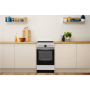 INDESIT , Cooker , IS5V8CHX/E , Hob type Vitroceramic , Oven type Electric , Stainless steel , Width 50 cm , Grilling , Electronic , Depth 60 cm , 57 L