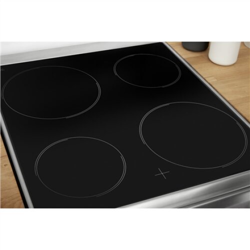 INDESIT , Cooker , IS5V8CHX/E , Hob type Vitroceramic , Oven type Electric , Stainless steel , Width 50 cm , Grilling , Electronic , Depth 60 cm , 57 L