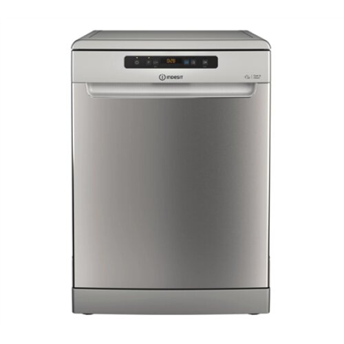 INDESIT Dishwasher , D2F HD624 AS , Free standing , Width 60 cm , Number of place settings 14 , Number of programs 9 , Energy efficiency class E , Display , Silver