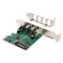 Digitus , USB 3.0, 4 Port, PCI Express Add-On card 4 Ports A/F External, VL805 chipset , DS-30221-1