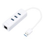 TP-LINK , USB 3.0 3-Port Hub & Gigabit Ethernet Adapter 2 in 1 USB Adapter , UE330