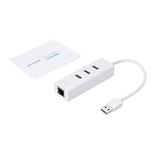 TP-LINK , USB 3.0 3-Port Hub & Gigabit Ethernet Adapter 2 in 1 USB Adapter , UE330