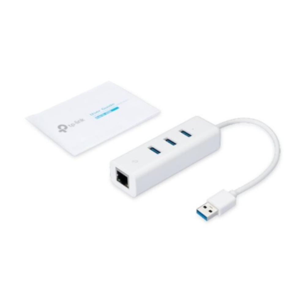 TP-LINK , USB 3.0 3-Port Hub & Gigabit Ethernet Adapter 2 in 1 USB Adapter , UE330
