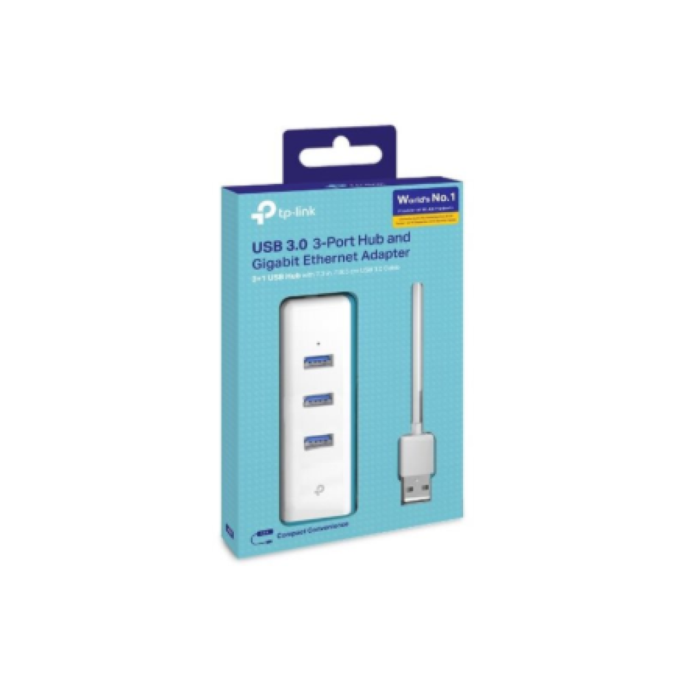 TP-LINK , USB 3.0 3-Port Hub & Gigabit Ethernet Adapter 2 in 1 USB Adapter , UE330