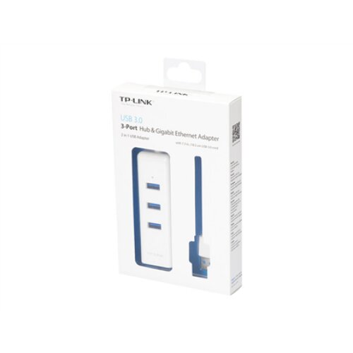 TP-LINK , USB 3.0 3-Port Hub & Gigabit Ethernet Adapter 2 in 1 USB Adapter , UE330