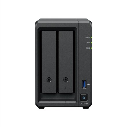 Synology DiskStation , DS725+ , AMD Ryzen , R1600 , 4 GB , DDR4 , Black