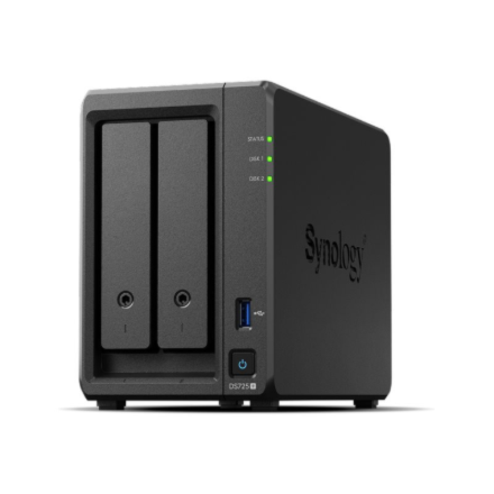 Synology DiskStation , DS725+ , AMD Ryzen , R1600 , 4 GB , DDR4 , Black