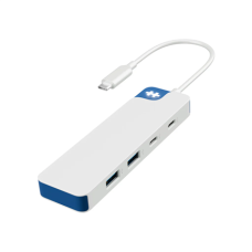 Hyper HyperDrive Flex 4 Port USB-C Combo Hub, White/Blue , HD5200BUGL