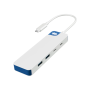 Hyper HyperDrive Flex 4 Port USB-C Combo Hub, White/Blue , HD5200BUGL