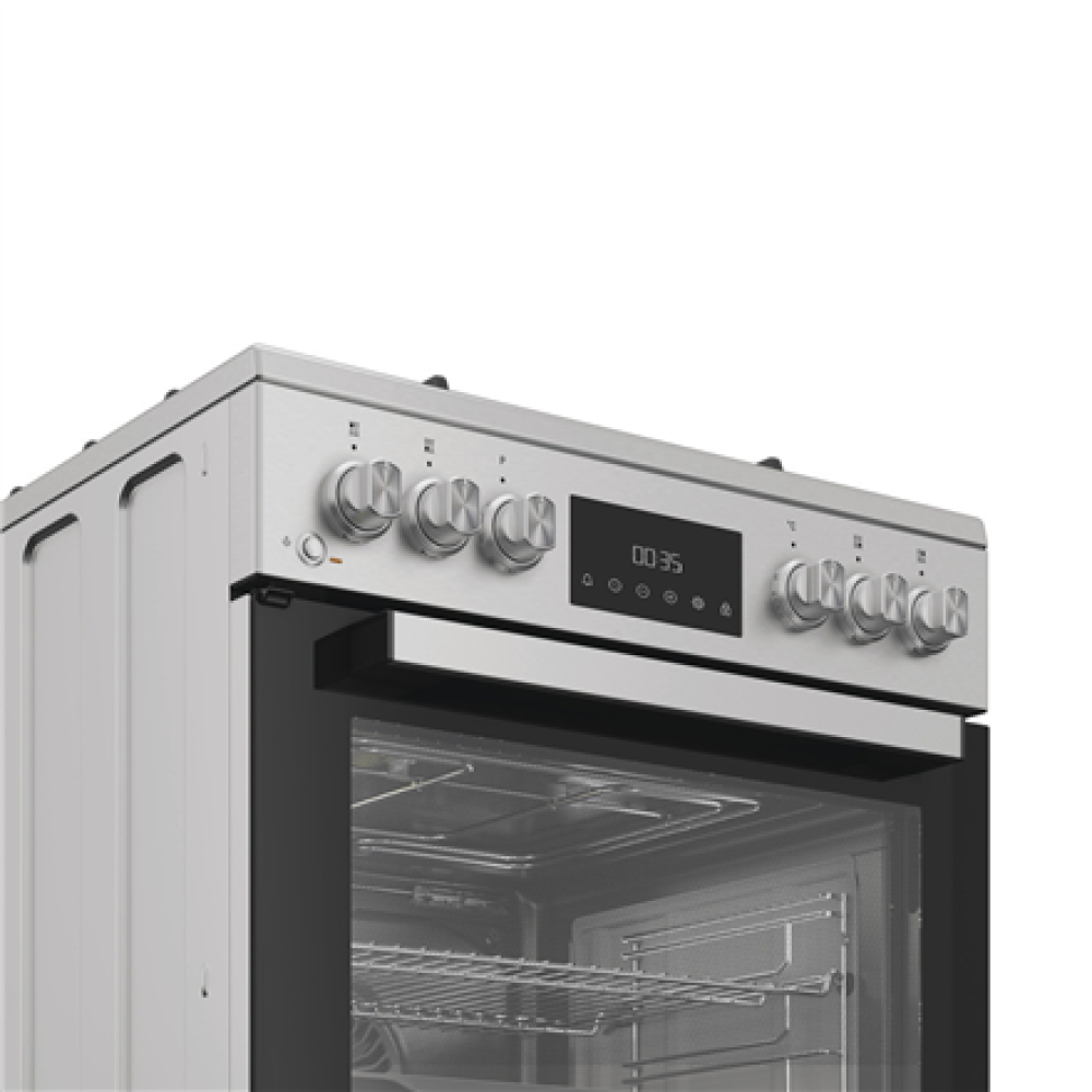 Whirlpool Cooker , W6G8LCSWX , Hob type Gas , Oven type Electric , Stainless Steel , Width 60 cm , Depth 60 cm , 72 L