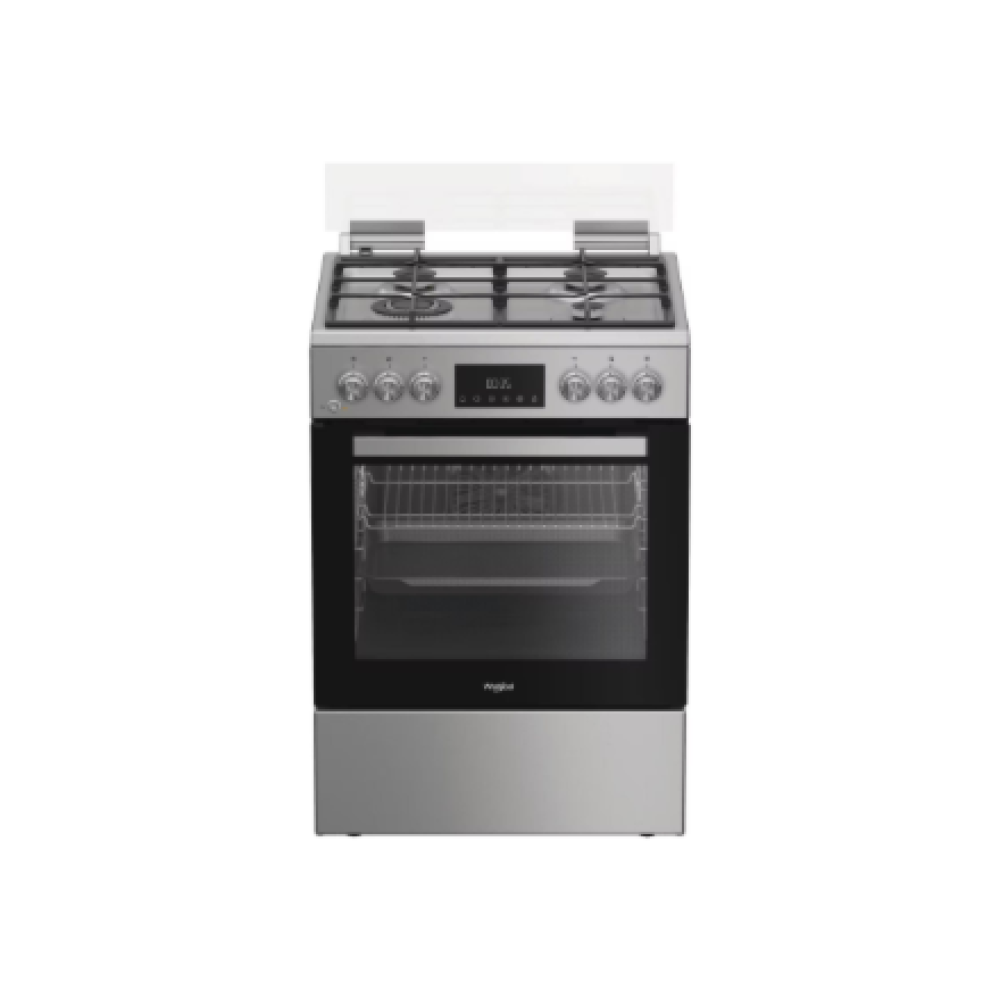 Whirlpool Cooker , W6G8LCSWX , Hob type Gas , Oven type Electric , Stainless Steel , Width 60 cm , Depth 60 cm , 72 L