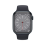 Apple Watch Series 8 45mm, Smart watches, GPS (satellite), Retina LTPO OLED, Touchscreen, Heart rate monitor, Waterproof, Bluetooth, Wi-Fi, Midnight, Midnight