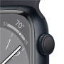 Apple Watch Series 8 45mm, Smart watches, GPS (satellite), Retina LTPO OLED, Touchscreen, Heart rate monitor, Waterproof, Bluetooth, Wi-Fi, Midnight, Midnight