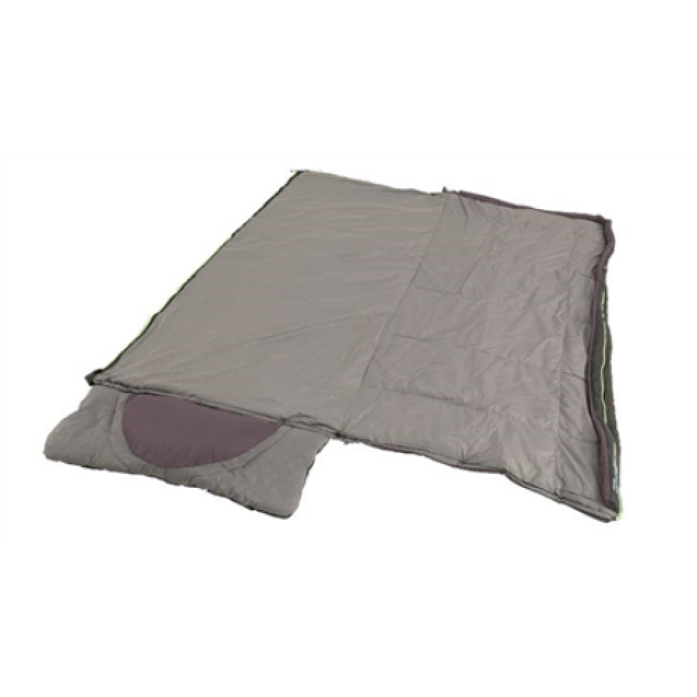 Outwell Contour Dark Purple L Sleeping Bag - Left Zipper 220 x 85 cm YKK 2-way L-shape open-end with auto lock