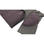 Outwell Contour Dark Purple L Sleeping Bag - Left Zipper 220 x 85 cm YKK 2-way L-shape open-end with auto lock