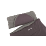 Outwell Contour Dark Purple L Sleeping Bag - Left Zipper 220 x 85 cm YKK 2-way L-shape open-end with auto lock