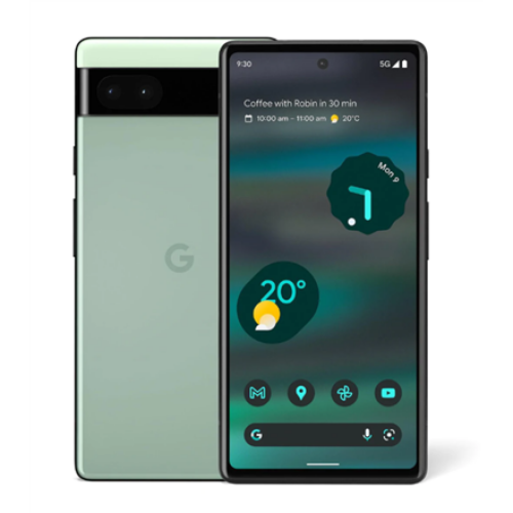 google , Pixel 6a G1AZG , Sage , 6.1 , OLED , Google Tensor (5 nm) , Internal RAM 6 GB , 128 GB , Nano-SIM , 4G , 5G , Main camera 12.2+12 MP , Secondary camera 8 MP , Android , 12 , 4410 mAh
