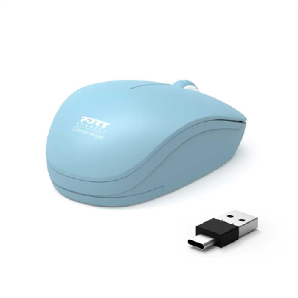 PORT CONNECT Mouse , Collection II , Wireless , 2.4 GHz , Pastel Blue