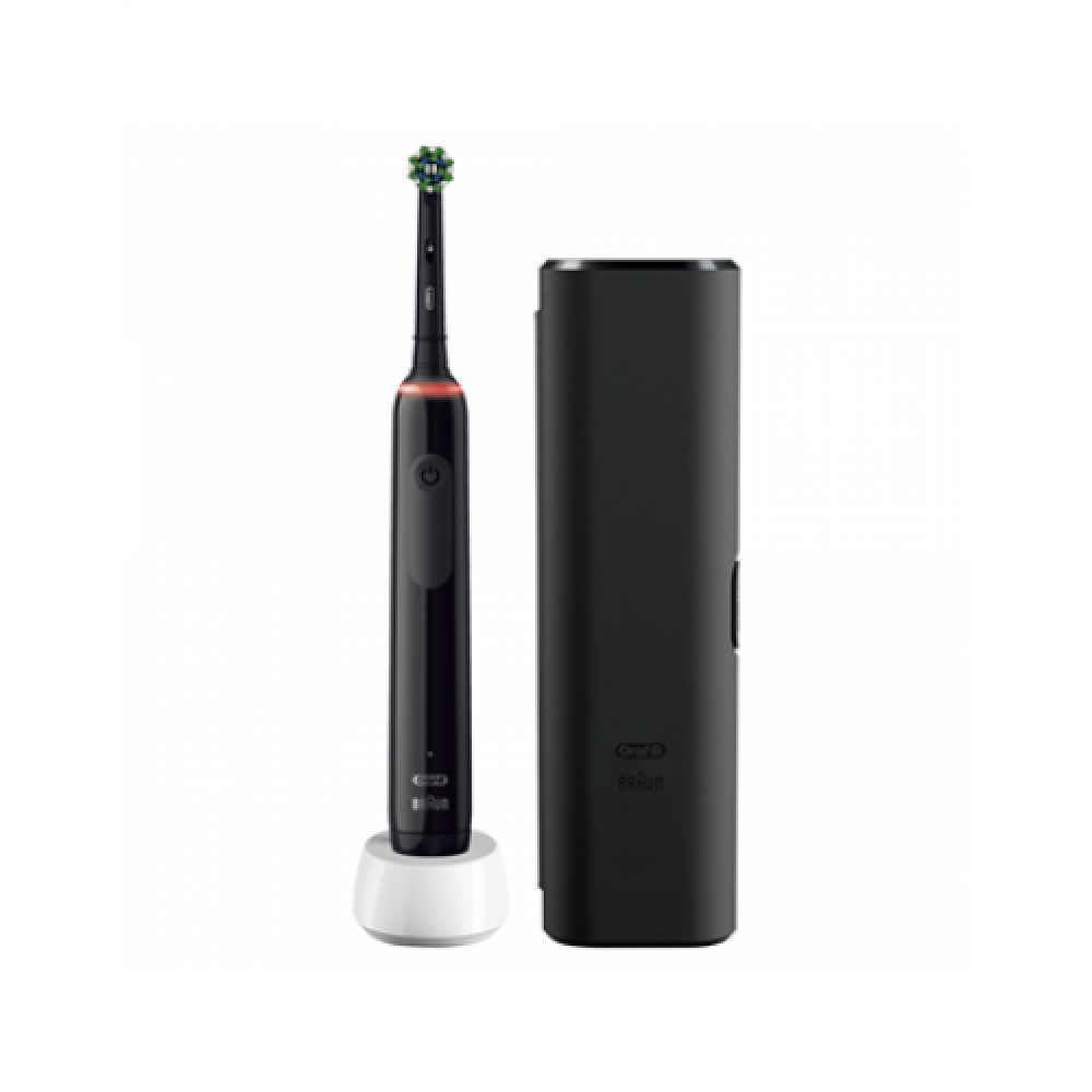 Oral-B Electric Toothbrush Pro3 3500 Cross Action Rechargeable For adults Number of brush heads included 1 Black Edition Number of teeth brushing modes 3
