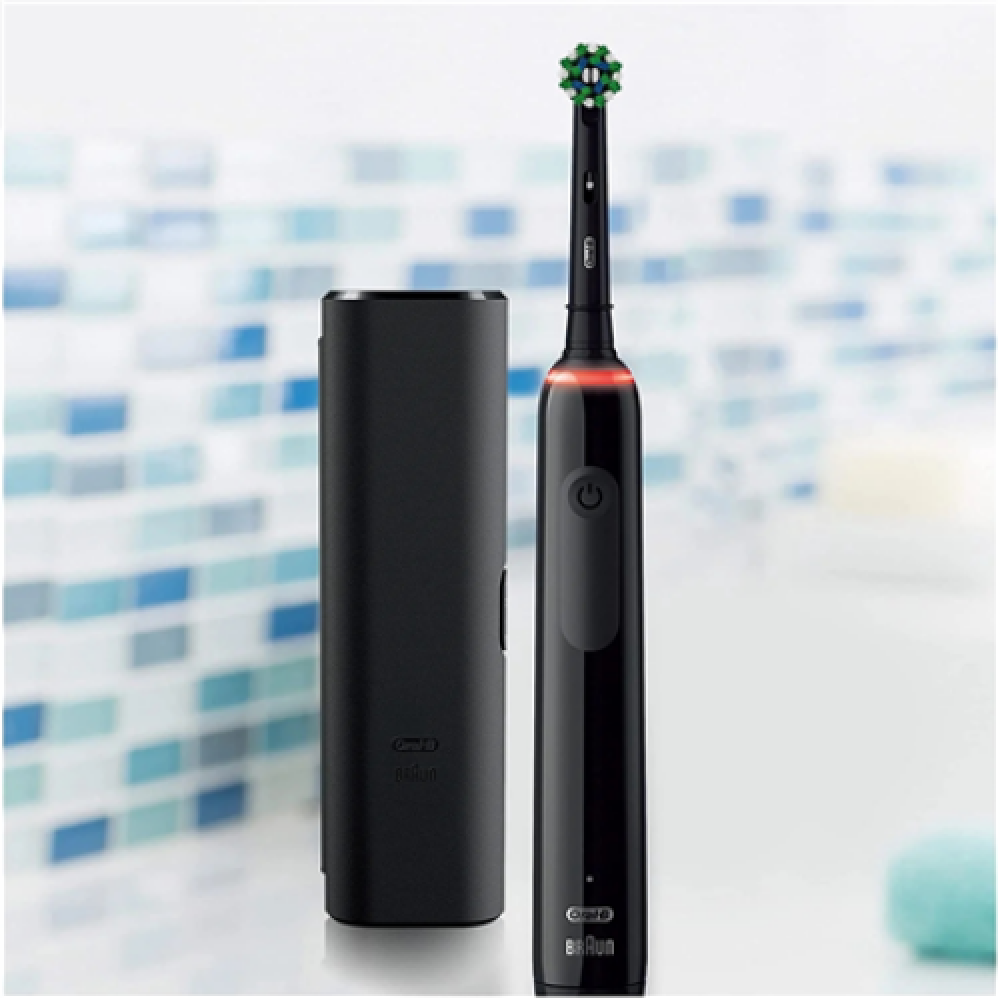 Oral-B Electric Toothbrush Pro3 3500 Cross Action Rechargeable For adults Number of brush heads included 1 Black Edition Number of teeth brushing modes 3
