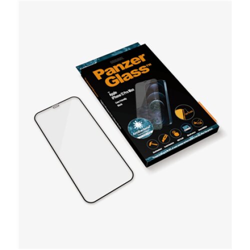 PanzerGlass Anti-Glare AB Apple, iPhone 12 Pro Max, Antibacterial glass, Black, Anti-Blue Light Screen Protector, Case friendly