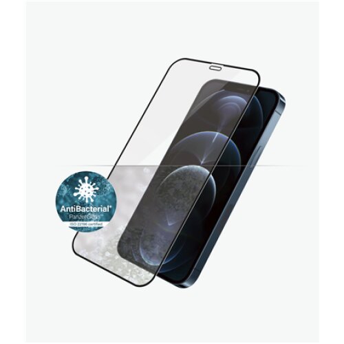 PanzerGlass Anti-Glare AB Apple, iPhone 12 Pro Max, Antibacterial glass, Black, Anti-Blue Light Screen Protector, Case friendly