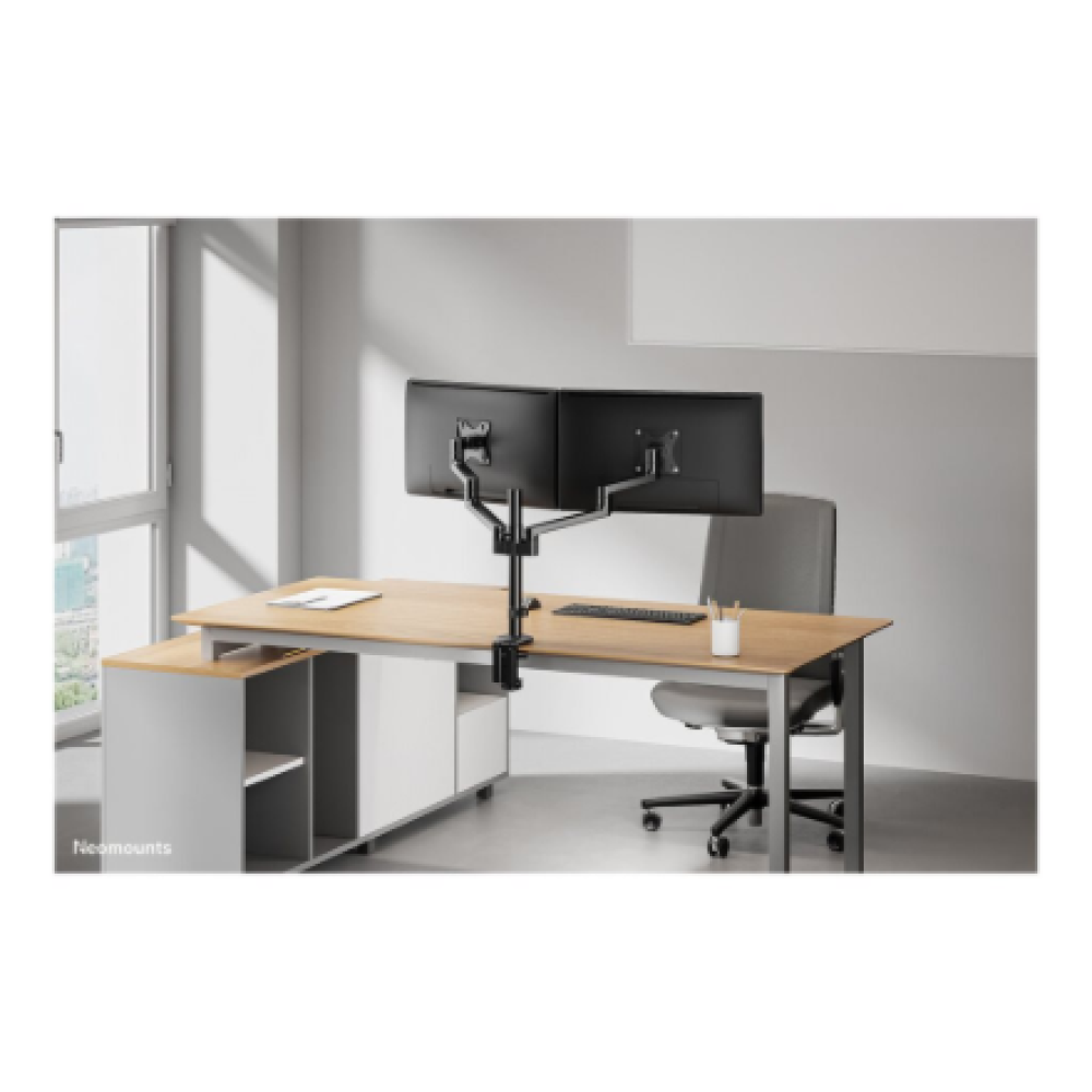 Neomounts Desk Mount , DS60-425BL2 Monitor Arm , Adjustable Height, Rotate, Tilt, Swivel , 17-27 , Maximum weight (capacity) 8 kg , Black