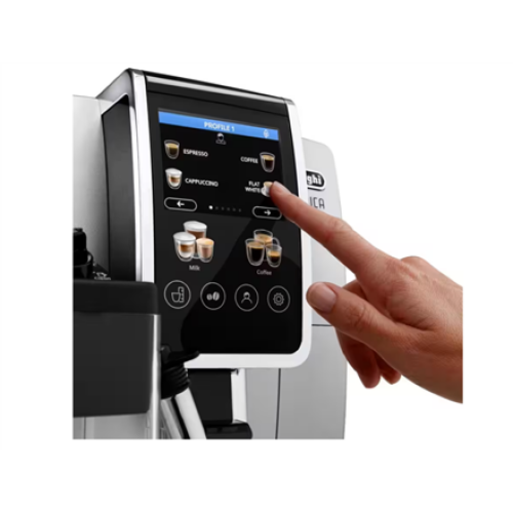 Delonghi , Coffee Maker , Dinamica Plus ECAM380.85.SB , Pump pressure 15 bar , Built-in milk frother , Automatic , 1450 W , Stainless Steel/Black