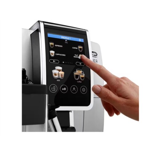 Delonghi , Coffee Maker , Dinamica Plus ECAM380.85.SB , Pump pressure 15 bar , Built-in milk frother , Automatic , 1450 W , Stainless Steel/Black