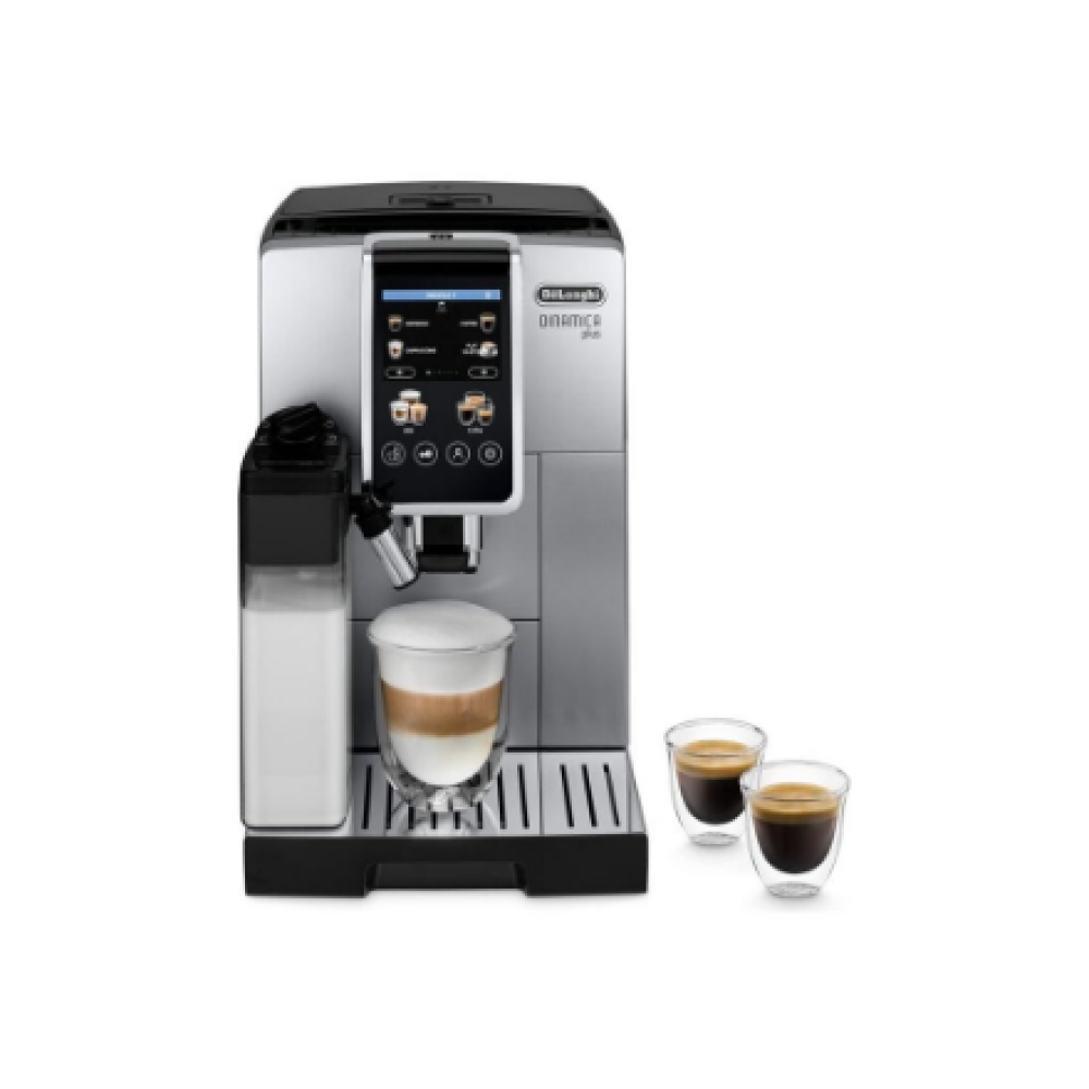Delonghi , Coffee Maker , Dinamica Plus ECAM380.85.SB , Pump pressure 15 bar , Built-in milk frother , Automatic , 1450 W , Stainless Steel/Black