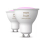 Philips Hue Smart Spotlight, 2pcs pack , GU10 , 4.2 W , Warm to cool white and color