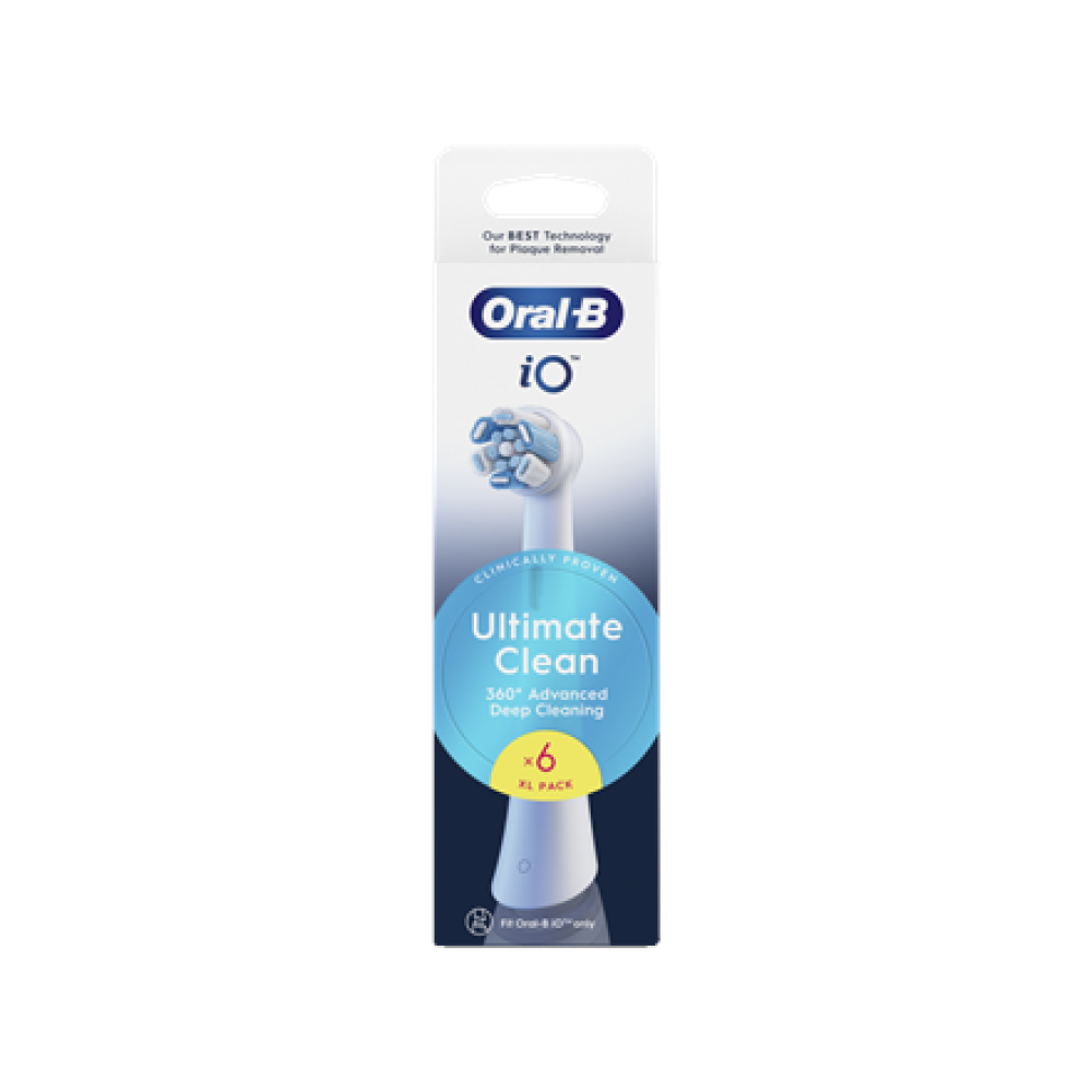 Oral-B Replaceable toothbrush heads , iO UltimateClean , Heads , For adults , Number of brush heads included 6 , White