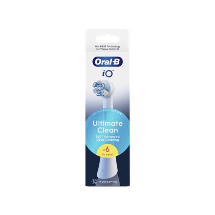 Oral-B , Replaceable toothbrush heads , iO UltimateClean , Heads , For adults , Number of brush heads included 6 , White