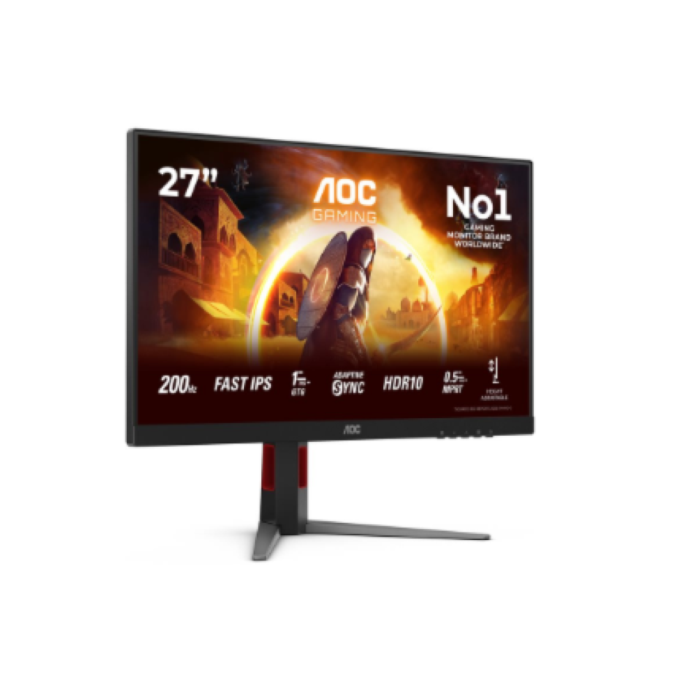 AOC , 27G4HA , 27 , Fast IPS , FHD , 16:9 , 200 Hz , 0.5 ms , 1920 x 1080 pixels , 300 cd/m² , HDMI ports quantity 2 , Black