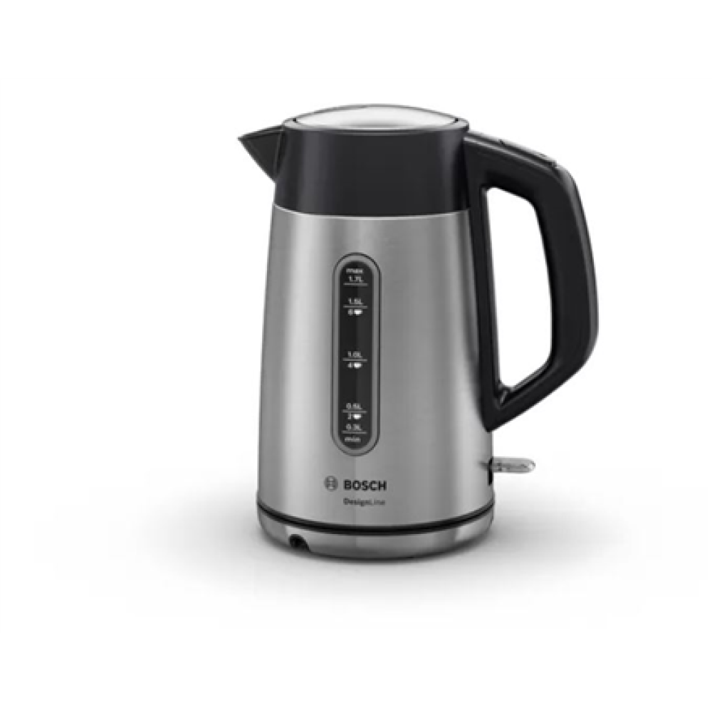 Bosch , Kettle , DesignLine TWK4P440 , Electric , 2400 W , 1.7 L , Stainless steel , 360° rotational base , Stainless steel/Black