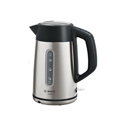 Bosch , Kettle , DesignLine TWK4P440 , Electric , 2400 W , 1.7 L , Stainless steel , 360° rotational base , Black/Stainless Steel