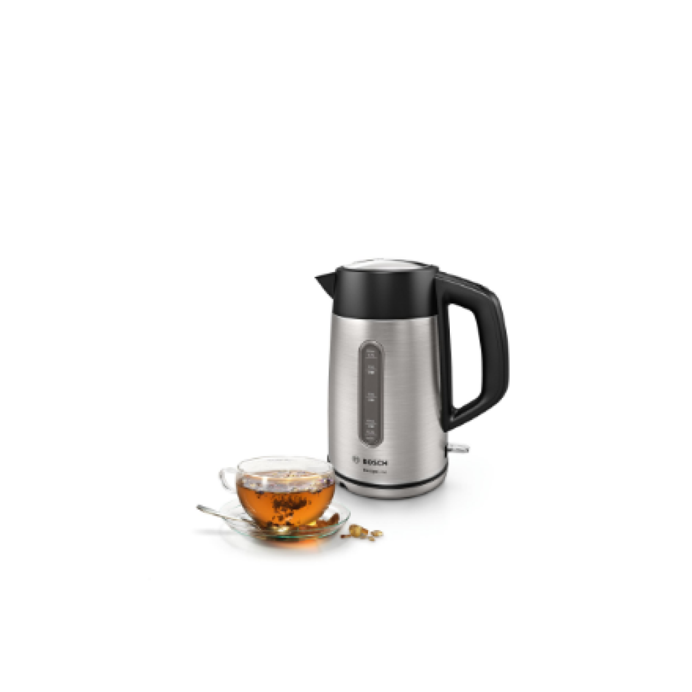 Bosch , Kettle , DesignLine TWK4P440 , Electric , 2400 W , 1.7 L , Stainless steel , 360° rotational base , Stainless steel/Black