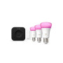 Philips Hue Starter set: 3 smart E27 bulbs, dimmer switch, Hue Bridge Pro , E27 , White and colored light